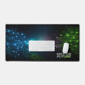Cyber Grid Glow voor tech tieners Bureaumat (Keyboard & Muis)