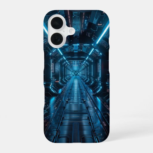 Cyber Grid Nexus iPhone 16 Hoesje (Achterkant)