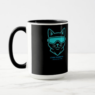 Cyber Guardian Neon Cat - Cybersecurity Enthusiast Mok