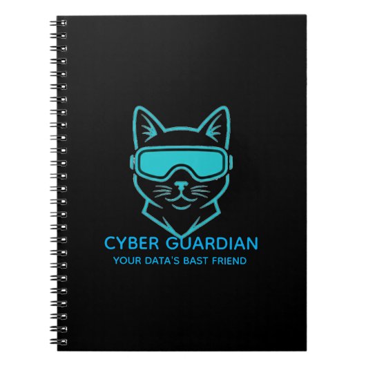 Cyber Guardian Neon Kat - Professionele Tech & Cod Notitieboek (Voorkant)