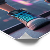 Cyber Guardian | Sci-Fi Robot & Kid Art Poster (Hoek)