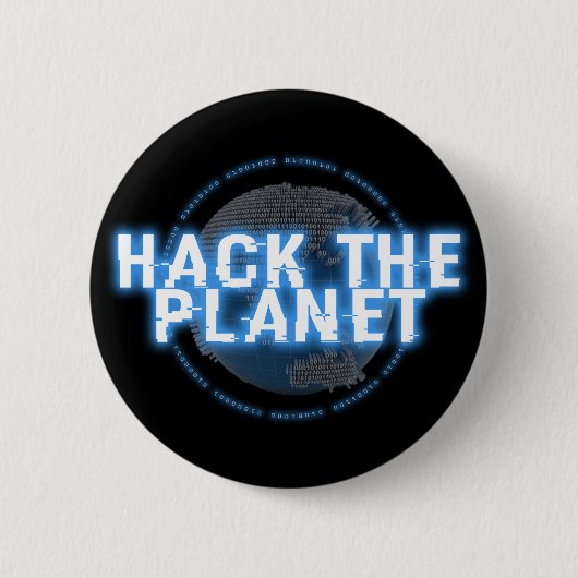 CYBER HACK HET PLANET RONDE BUTTON 5,7 CM (Voorkant)
