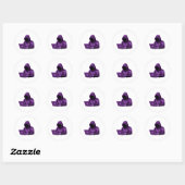 Cyber Hacker Pixel Art Paarse Esthetiek sticker (Vel)