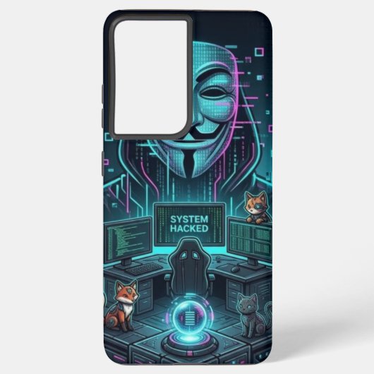 Cyber Hacker Samsung Hoesje Samsung Galaxy Hoesje (Achterkant)
