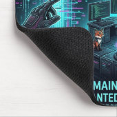 Cyber Hacker Vibes – Mouse Pad🖤 Muismat (Hoek)