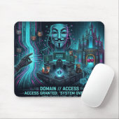 Cyber Hacker Vibes – Mouse Pad🖤 Muismat (Met muis)