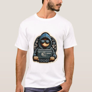 Cyber Hoodie Coder: Futuristisch Tech Enthusiast T T-shirt