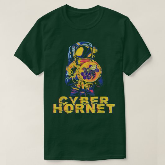 Cyber Hornet Bee Bitcoin Cryptocurrency Hodl BTC A T-shirt (Design voorkant)