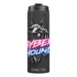 Cyber Hound Doberman Cyberpunk Thermokop - C Thermosbeker