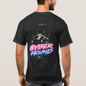 Cyber Hound Dobermann Cyberpunk Grafisch T-Shirt (Achterkant)