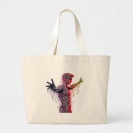 Cyber Human Grote Tote Bag