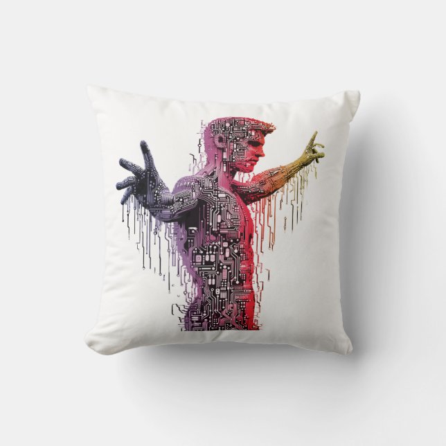 Cyber Human Kussen (Voorkant)