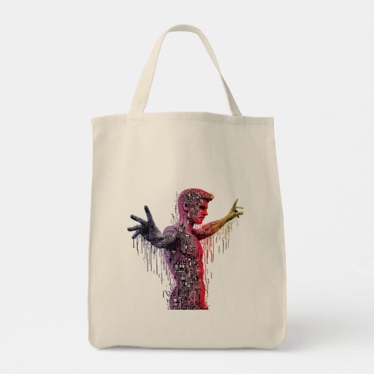 Cyber Human Tote Bag (Achterkant)