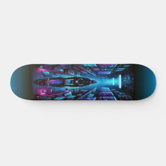 "Cyber Infiltrator: Hacker's Lair Persoonlijk Skateboard (Horizontaal)