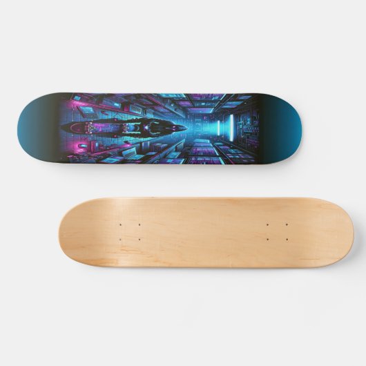 "Cyber Infiltrator: Hacker's Lair Persoonlijk Skateboard (Horizontaal)