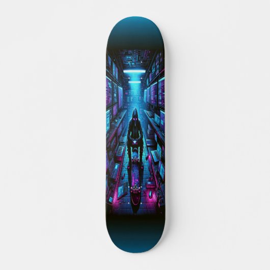 "Cyber Infiltrator: Hacker's Lair Persoonlijk Skateboard (Voorkant)