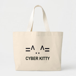Cyber-Kat Grote Tote Bag