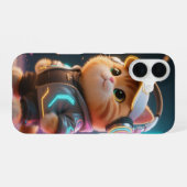 Cyber Kawaii Cat Phone Case iPhone 16 Hoesje (Achterkant horizontaal)