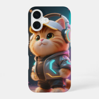 Cyber Kawaii Kat Telefonhoesje iPhone 16 Hoesje