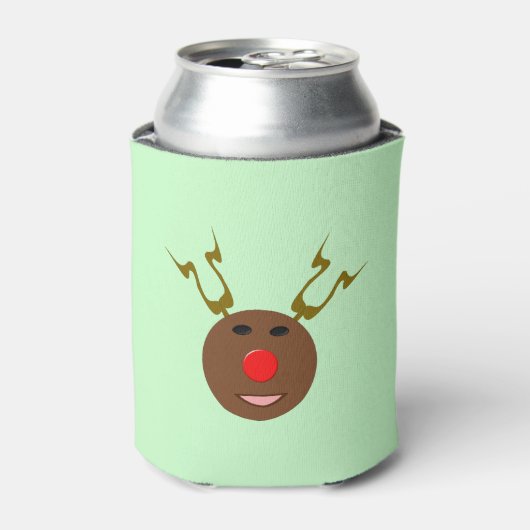 Cyber Kerst Rendier Blikje Koeler (Blikje Voorkant)