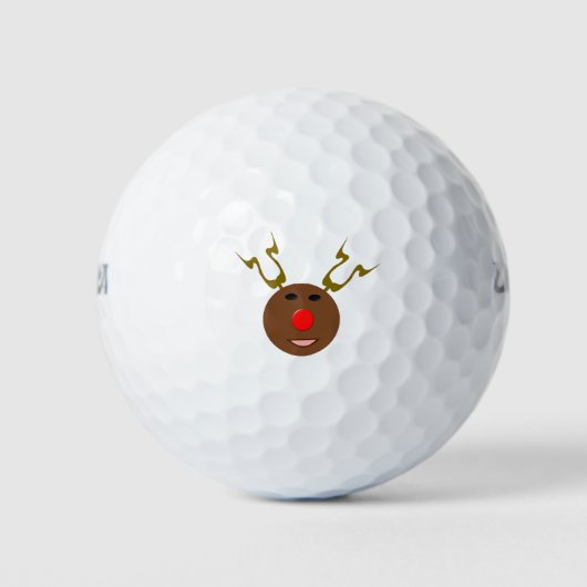 Cyber Kerst Rendier Golfbal Golfballen (Voorkant)