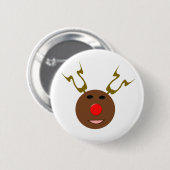 Cyber-kerstrendierrendierButton Ronde Button 5,7 Cm (Voorkant /achterkant)