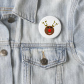 Cyber-kerstrendierrendierButton Ronde Button 5,7 Cm (In situ)