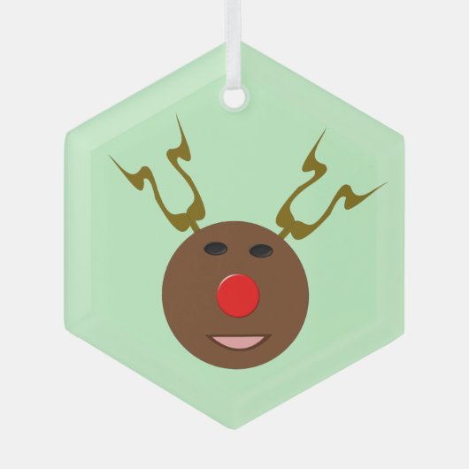 Cyber-kerstrendiertje Glas Ornament (Voorkant)