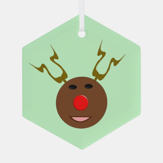 Cyber-kerstrendiertje Glas Ornament (Achterkant)