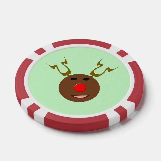 Cyber-kerstrendiertje Poker Chips (Enkel)