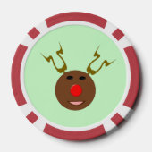 Cyber-kerstrendiertje Poker Chips (Achterkant)