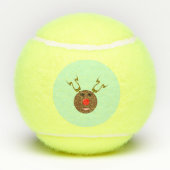 Cyber-kerstrendiertje Tennisballen (Achterkant)