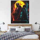 Cyber Knight Vader Zoon Canvas Kunst (Insitu (Slaapkamer))