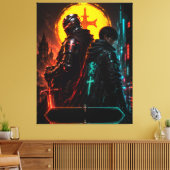 Cyber Knight Vader Zoon Canvas Kunst (Insitu (Woonkamer))