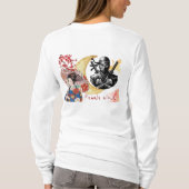 Cyber Kunoichi: Neon Night Shinobi Edition T-shirt (Achterkant)