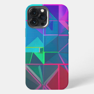 Cyber Lattice: Een Spectrum van Licht iPhone 13 Pro Max Hoesje