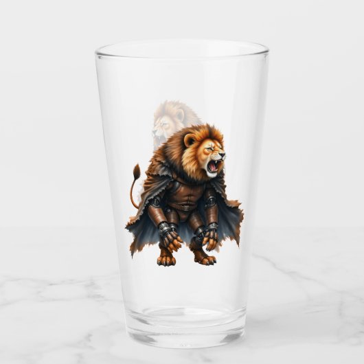 Cyber Leeuw van de Woestenijen Glas (Voorkant)