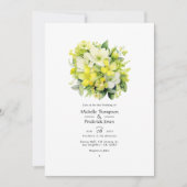 Cyber Lime Bloemen Bruiloft Kaart (Voorkant)
