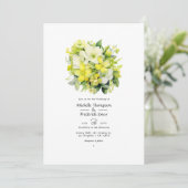 Cyber Lime Bloemen Bruiloft Kaart (Staand voorkant)