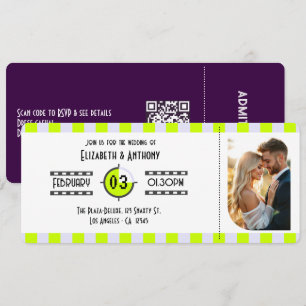 Cyber Lime/Digitale Lavendel/Bioscoopkaartje Paars Kaart