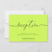 Cyber Lime Jet Black after dinner reception Kaart (Voorkant)