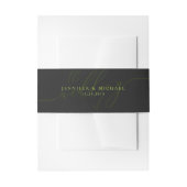 Cyber Lime Jet Black Basic Suite Wedding Uitnodigingen Wikkel (Voorkant Voorbeeld)