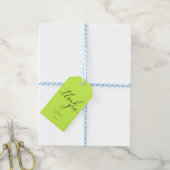 Cyber Lime Jet Black Dank U Eenvoudig Cadeaulabel (Met Touw)