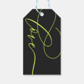 Cyber Lime Jet Black Dank U Eenvoudig Cadeaulabel (Achterkant)