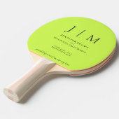 Cyber Lime & Jet Black Formele Eenvoudige Leuke Tr Tafeltennisbatje (Voorkant Gekanteld)