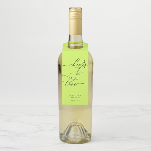 Cyber Lime Jet Black Signature Feestviering Flessenhanger (Op fles)