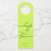 Cyber Lime Jet Black Signature Feestviering Flessenhanger (Voorkant)