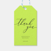 Cyber Lime Jet Black Thank You Simple Cadeaulabel (Voorkant)