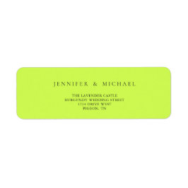 Cyber Lime Jet Black Weds Wedding mowing address Etiket