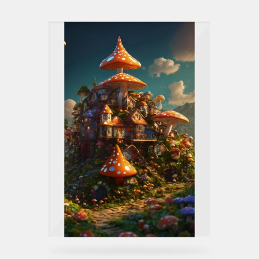 Cyber Lion: futuristisch geometrisch hoofd Acryl Bord (Voorkant)